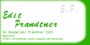 edit prandtner business card